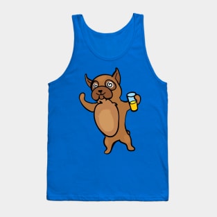 Party dog drinking Tank Top
